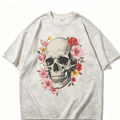 Oversized skull flower t-shirt